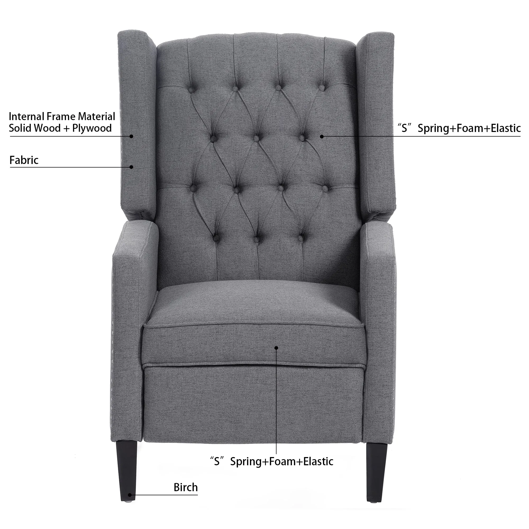 27.16" Wide Manual Wing Chair Recliner