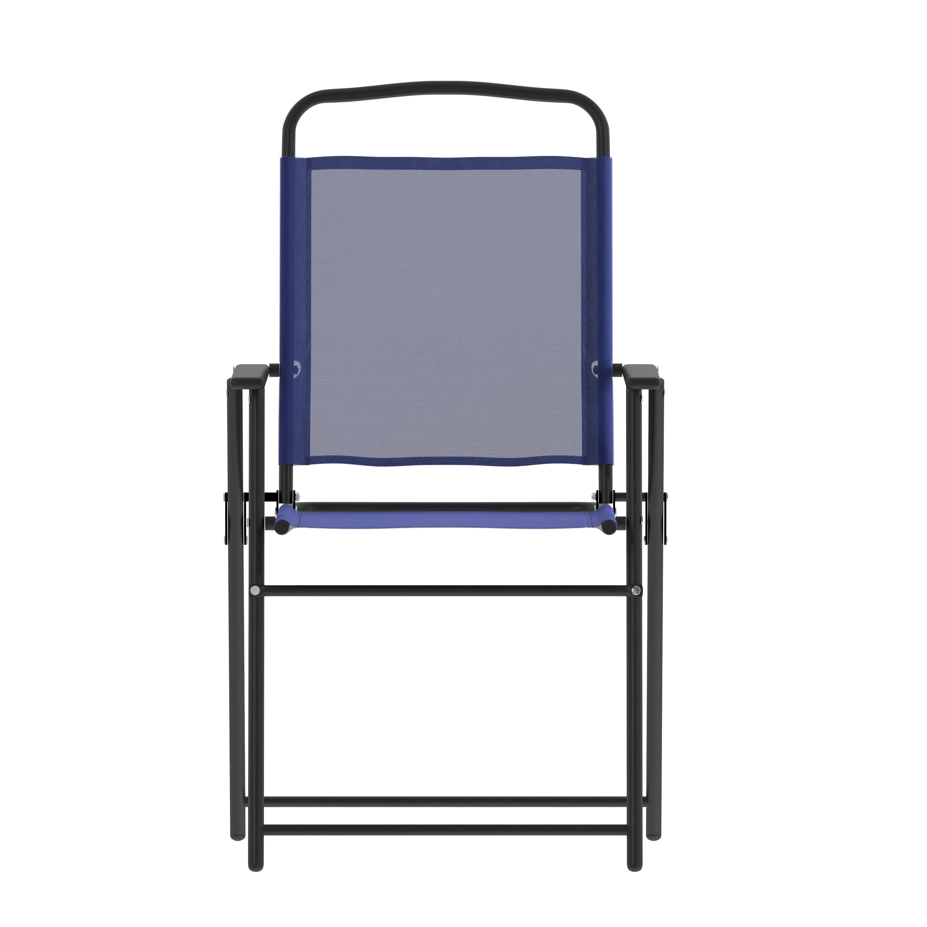 2PK Navy Folding Sling Chairs 2-GM-SC098-NV-GG