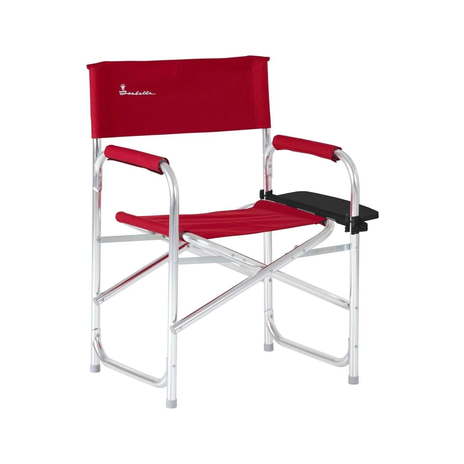 2x Isabella Directors Chair Red Side Table Caravan Garden Camping