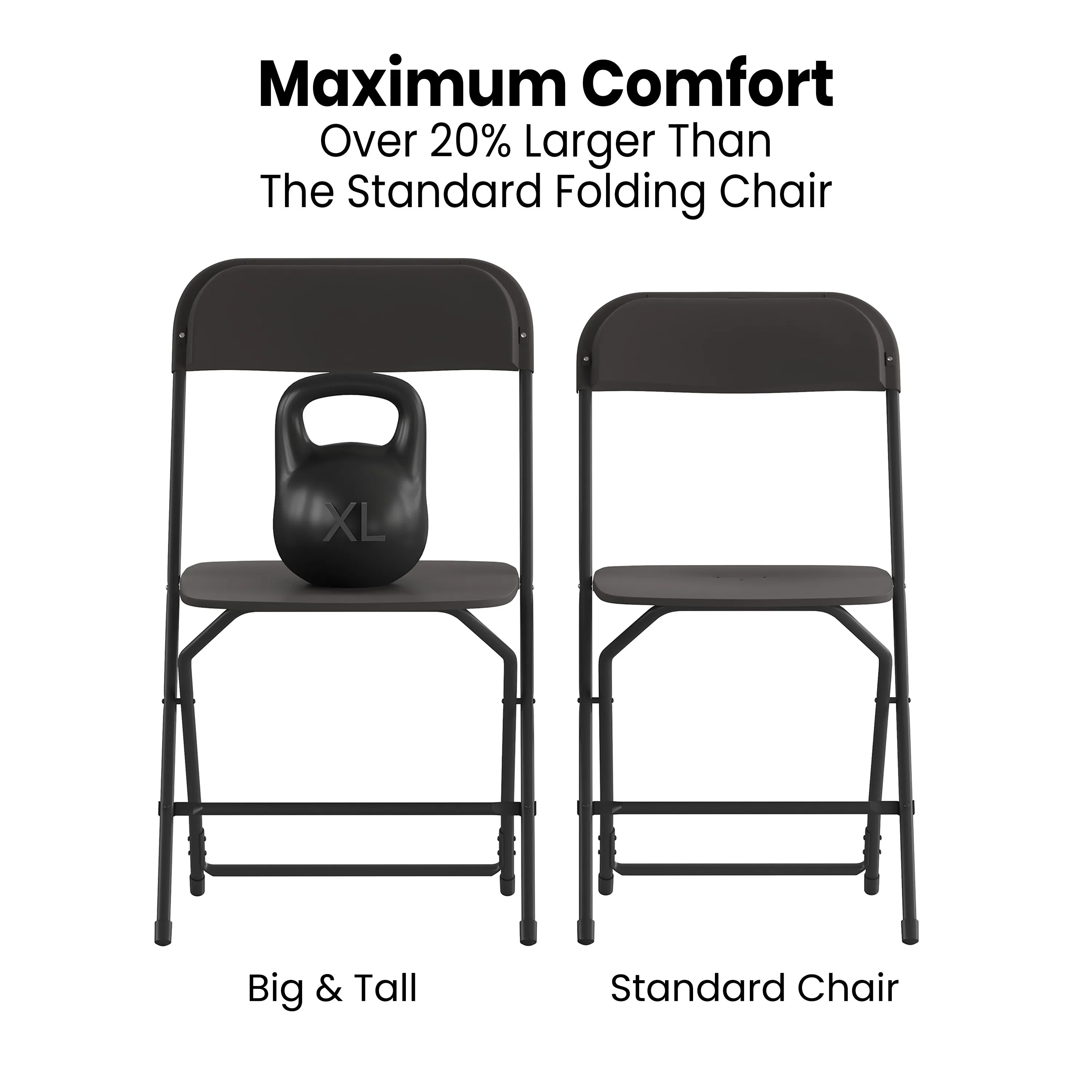 4 Pack Black Folding Chairs 4-LE-L-3-W-BK-GG