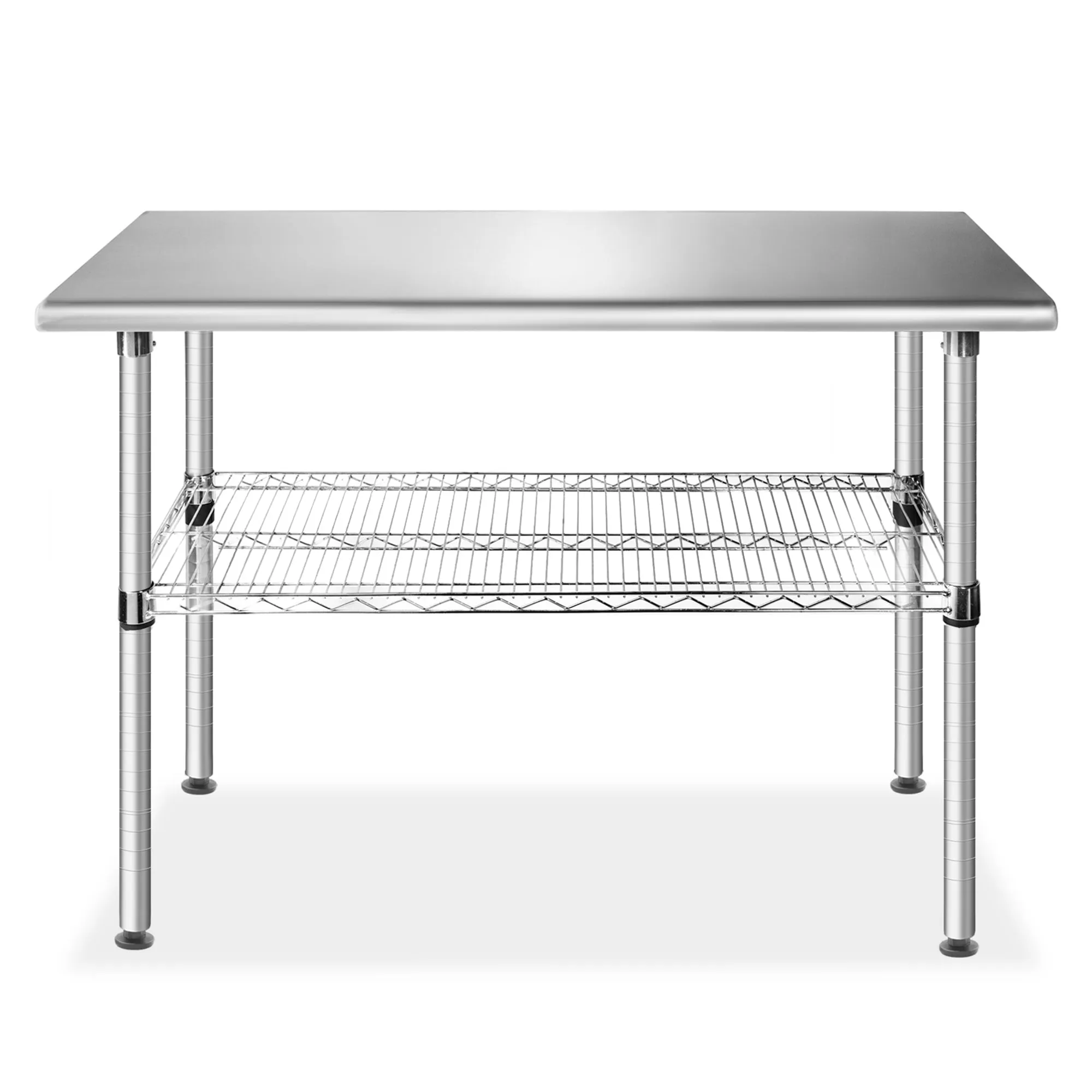 49 x 24 Inch NSF Stainless Steel Prep Table w/ Undershelf