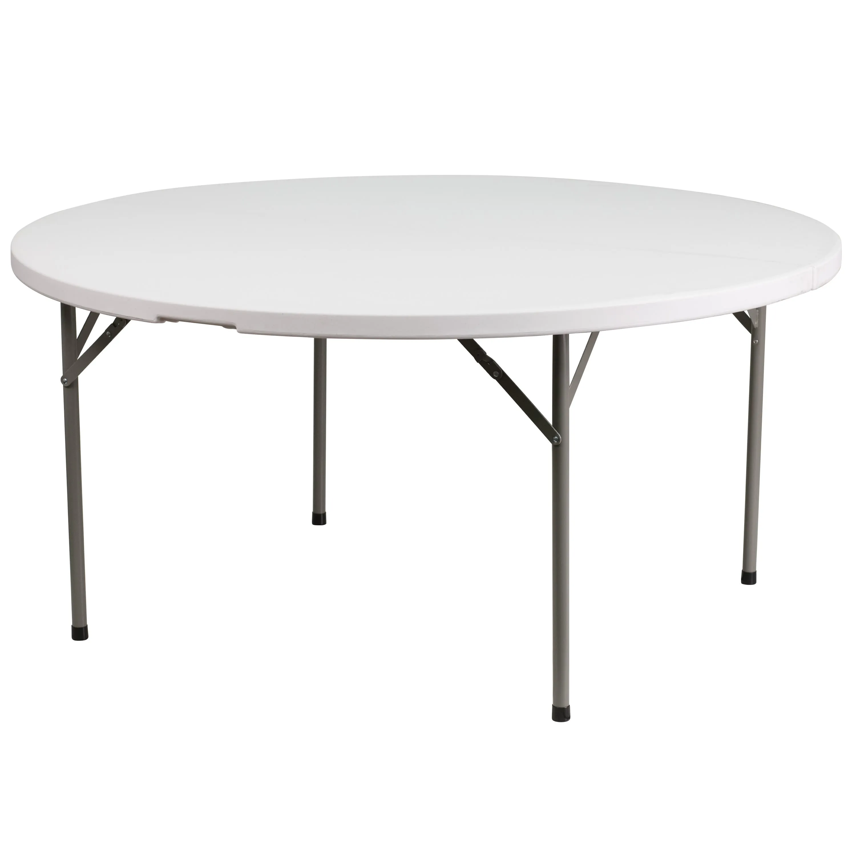 5-Foot Round Plastic Folding Table