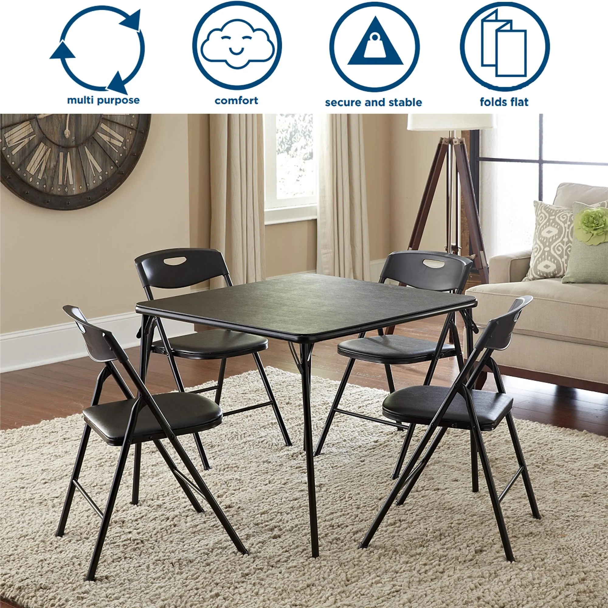 5-Piece Folding Table and Chair Set