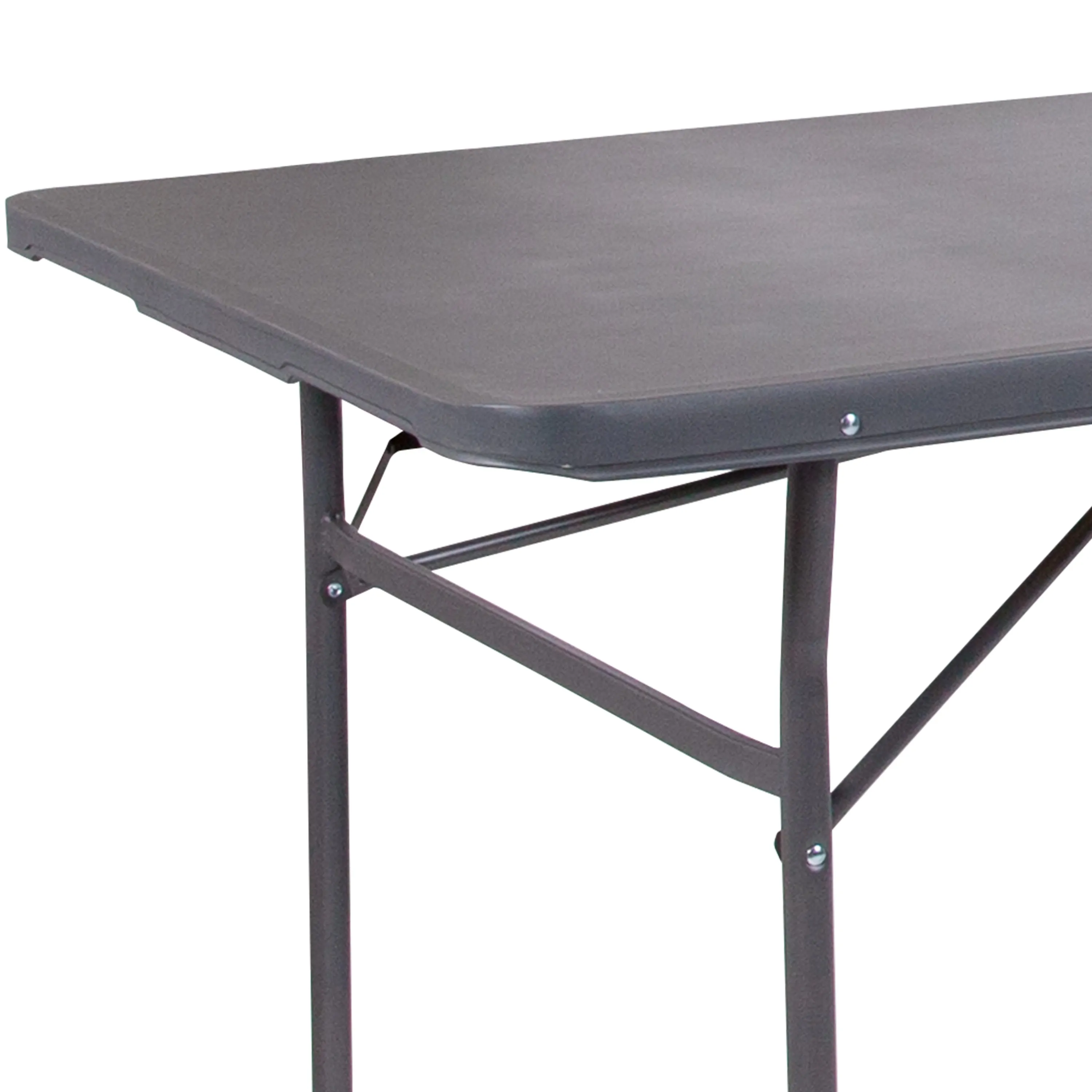 6-Foot Bi-Fold Plastic Banquet and Event Folding Table with Carrying Handle