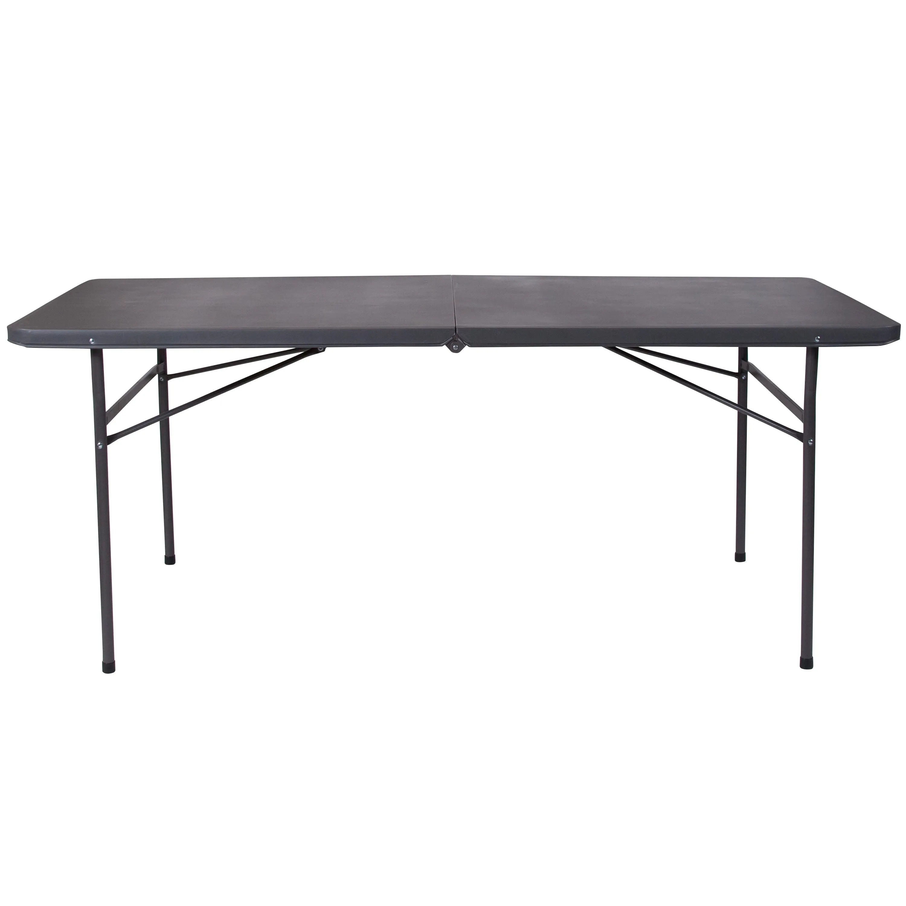 6-Foot Bi-Fold Plastic Banquet and Event Folding Table with Carrying Handle