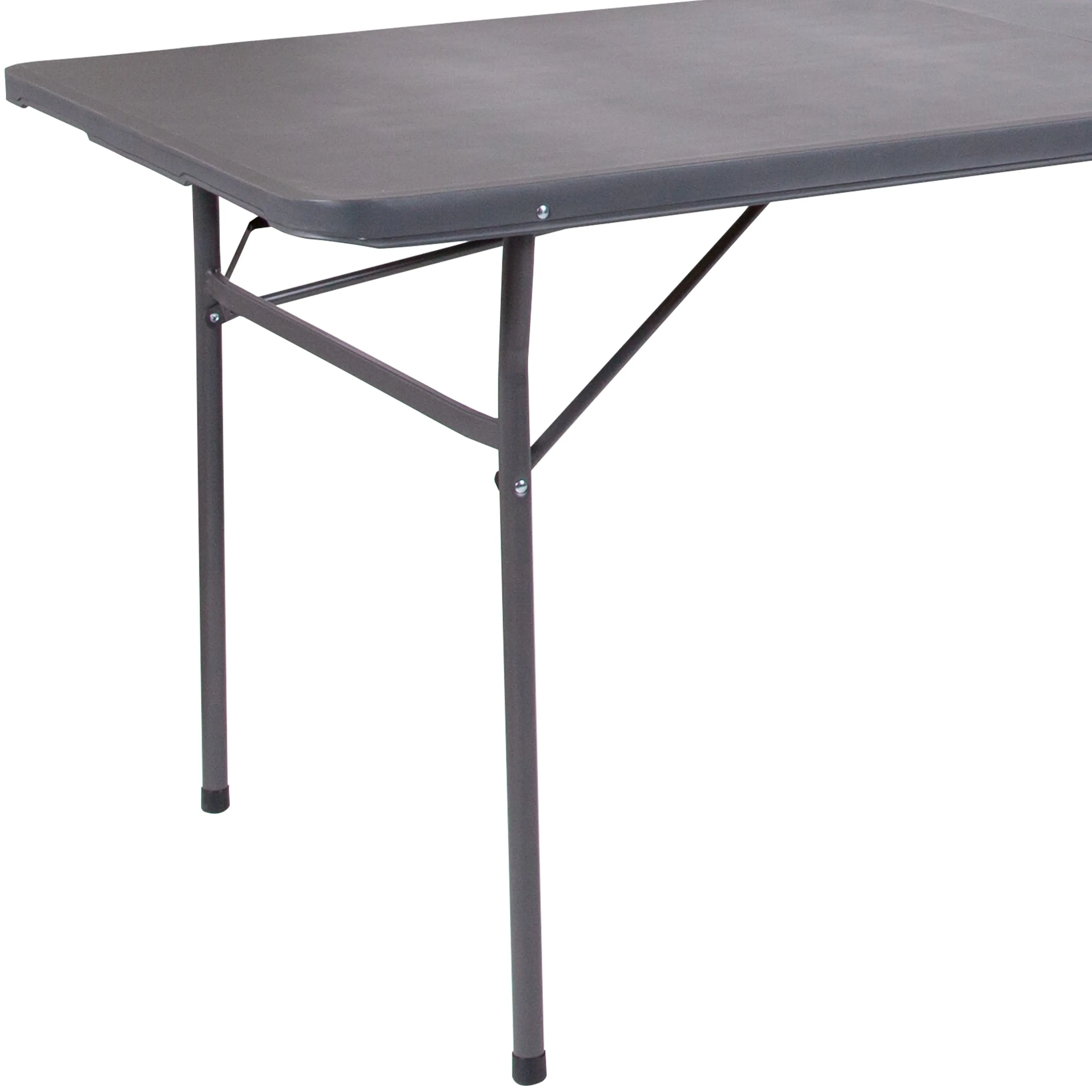 6-Foot Bi-Fold Plastic Banquet and Event Folding Table with Carrying Handle