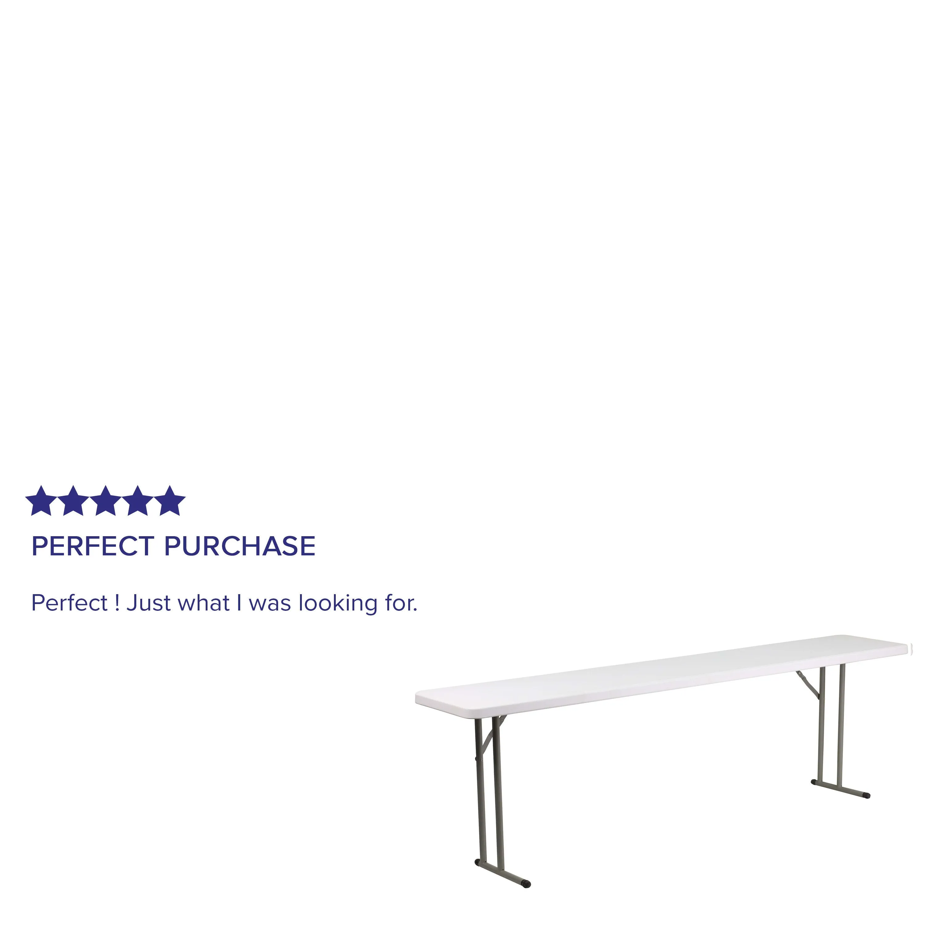 8-Foot Plastic Folding Training Table