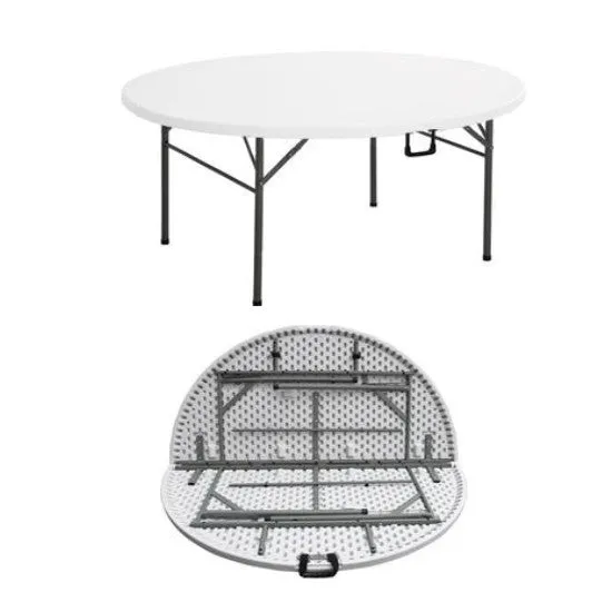 8 Seater Round Folding Trestle Table 1.6m