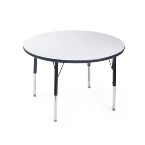 Activity Table 36 Round Black Edge - Black Legs Adjusts 21 - 30