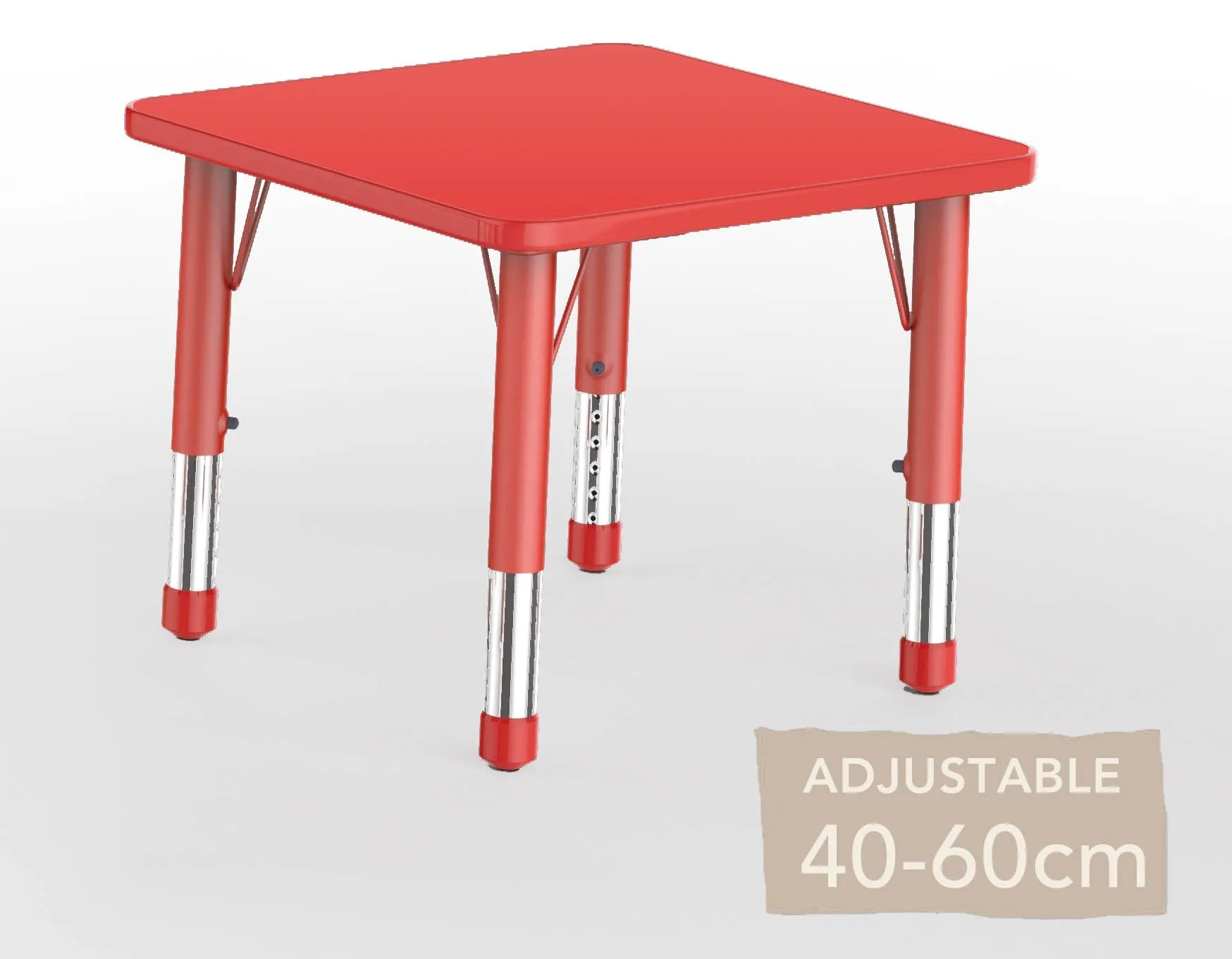 Adjustable Square Polyethylene Table All Heights and Colours