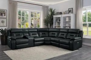 Amite 6pc Sectional Sofa in Dark Gray