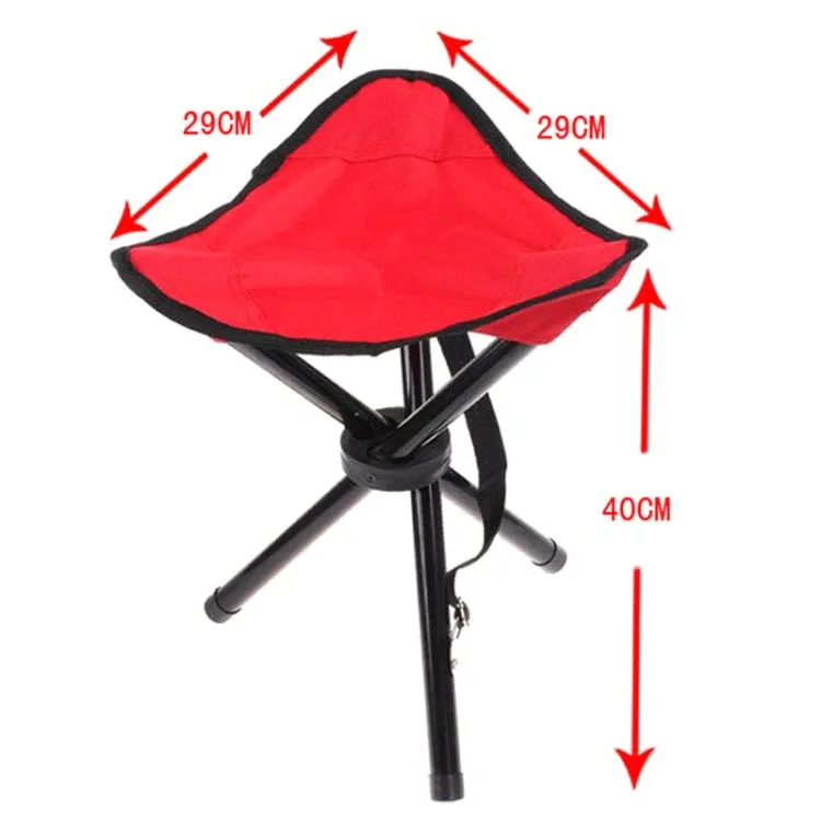 AOTU AT6708 Outdoor Portable Folding Tripod Stool (Red)