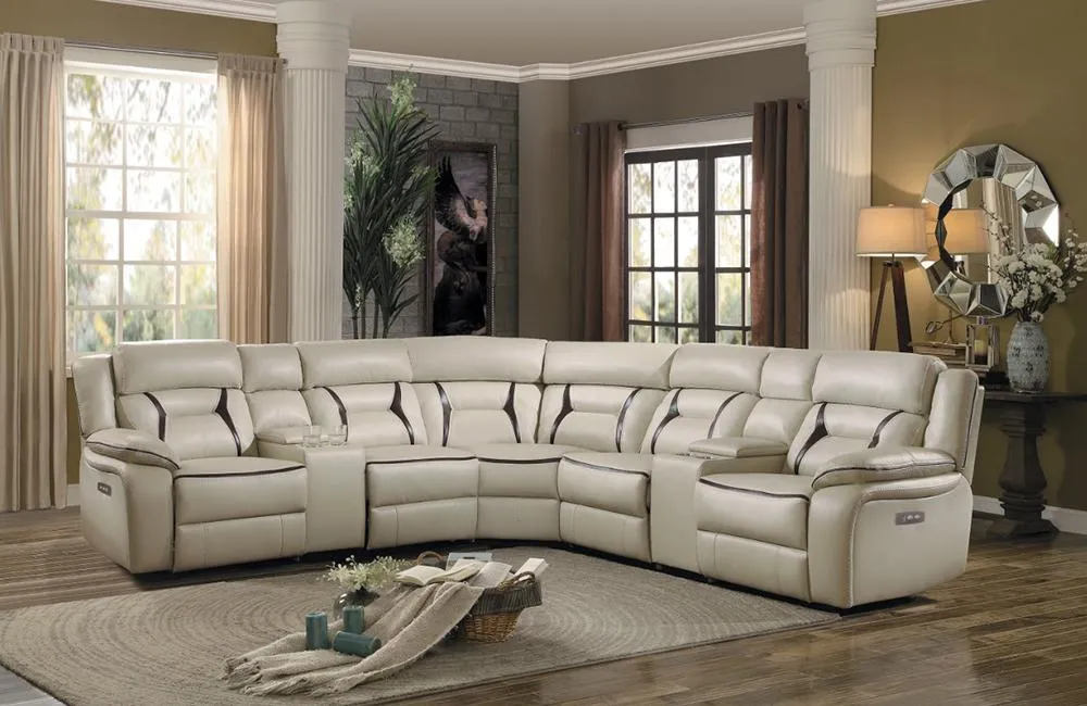 Arlington Beige Reclining Sectional Sofa