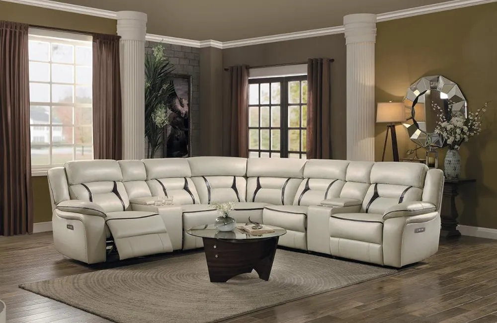 Arlington Beige Reclining Sectional Sofa