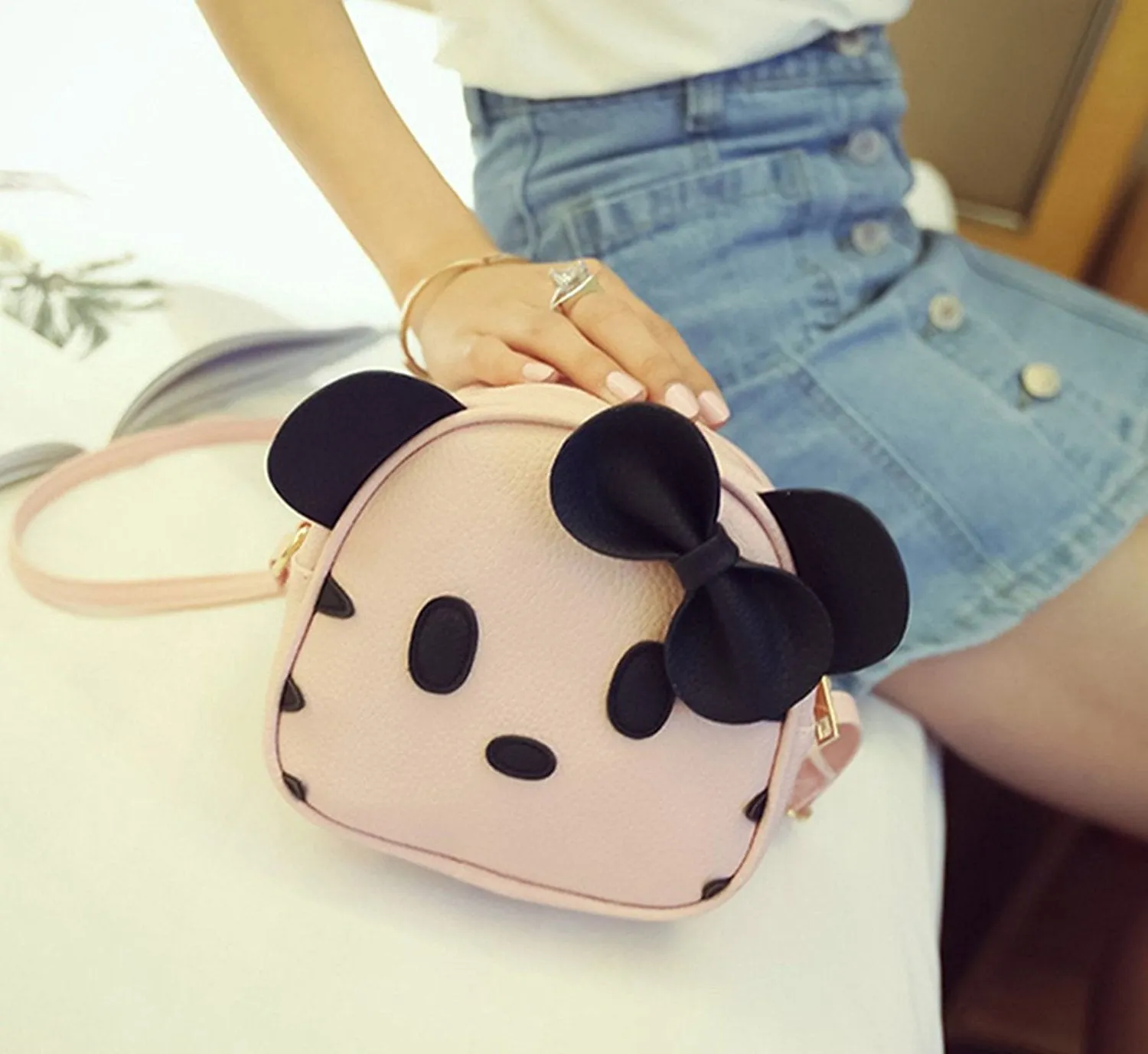 Basilion Cute Cartoon Kitten Personality Street Girl Bag Mini Dating Party