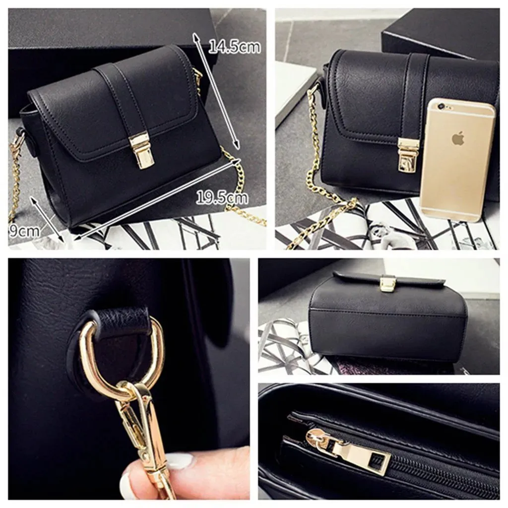 Basilion Retro Dinner Dating Chain Package Mini Shoulder Double Messenger Bag