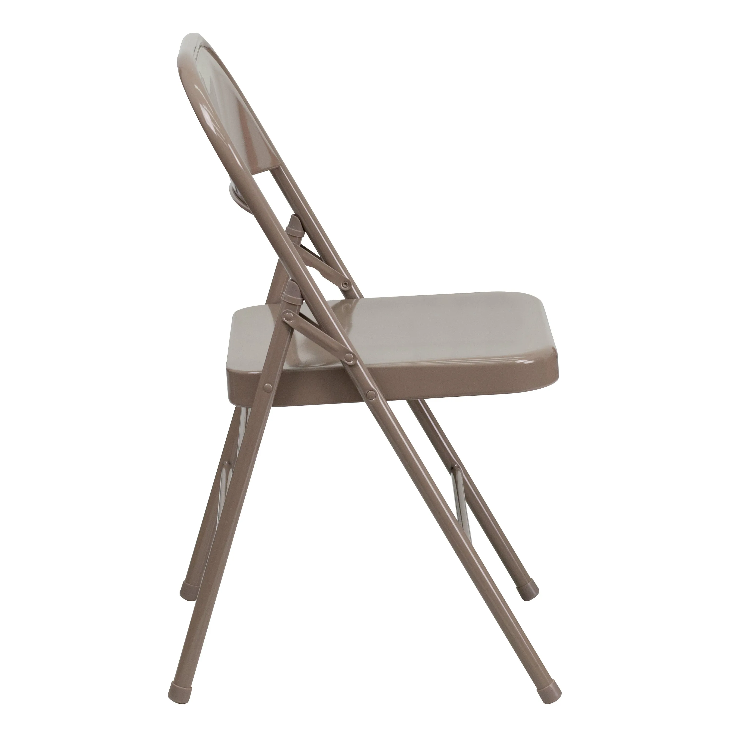 Beige Metal Folding Chair 2-HF3-MC-309AS-BGE-GG