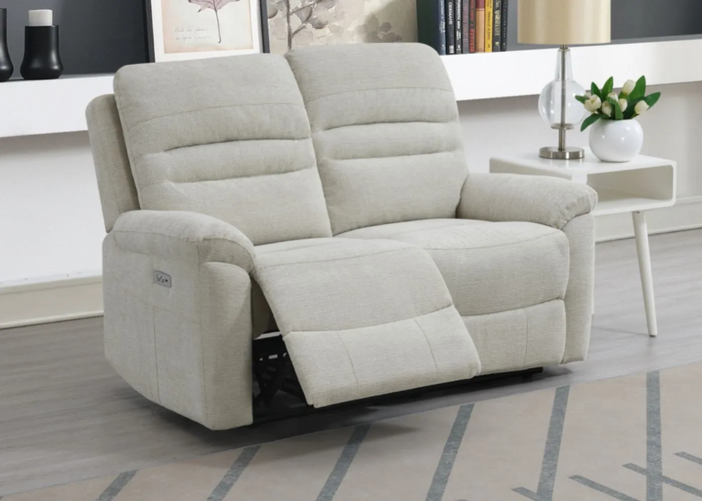 Belford Electric Reclining Sofa Range in Beige by Annaghmore