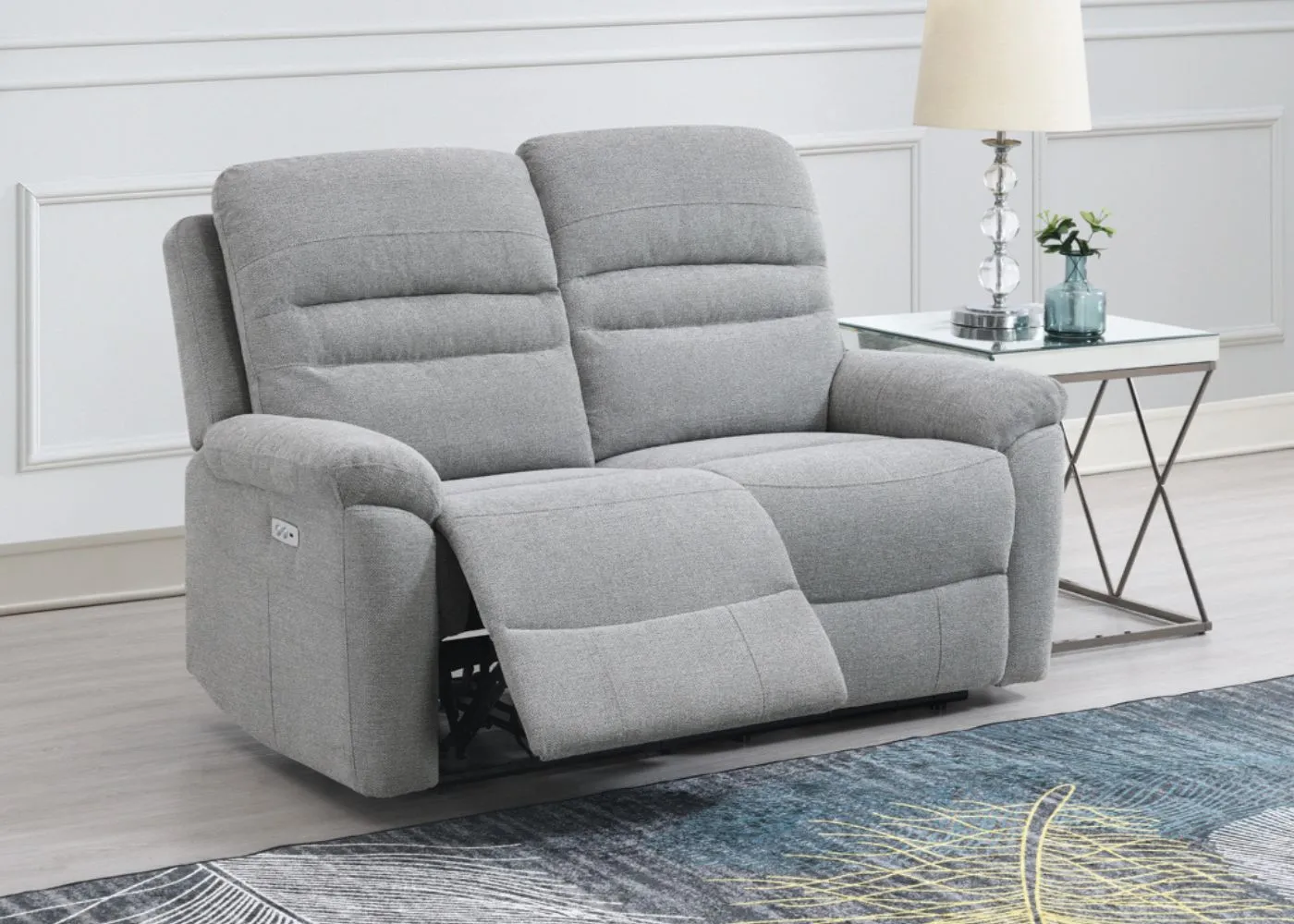 Belford Electric Reclining Sofa Range in Grey by Annaghmore