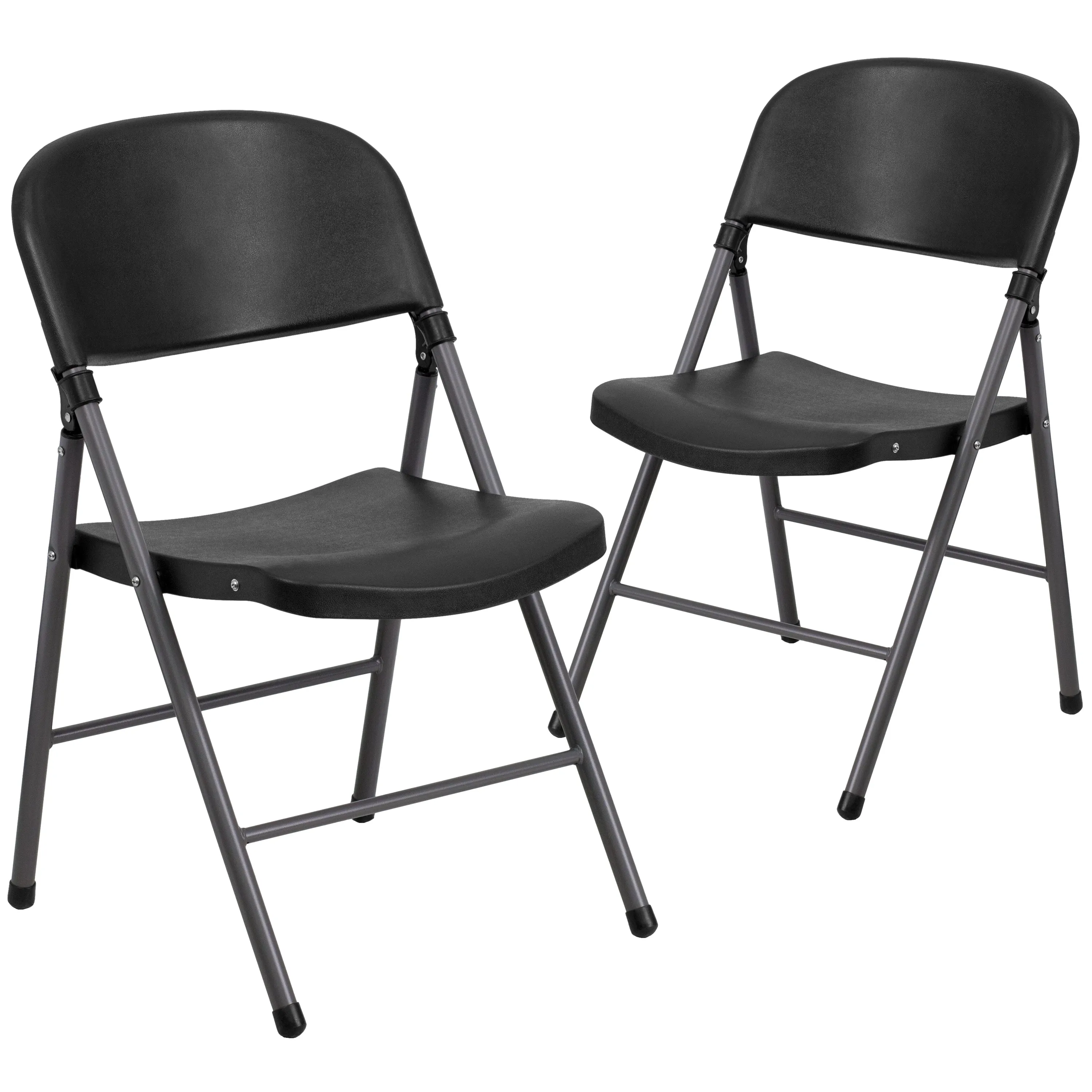 Black Plastic Folding Chair 2-DAD-YCD-50-GG