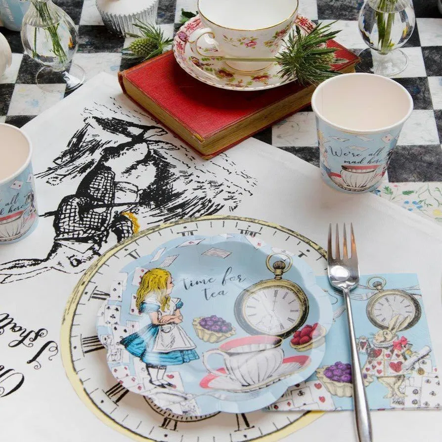 Blue Alice in Wonderland Cocktail Napkin