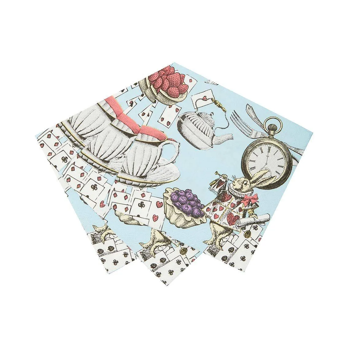 Blue Alice in Wonderland Cocktail Napkin