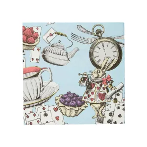 Blue Alice in Wonderland Cocktail Napkin