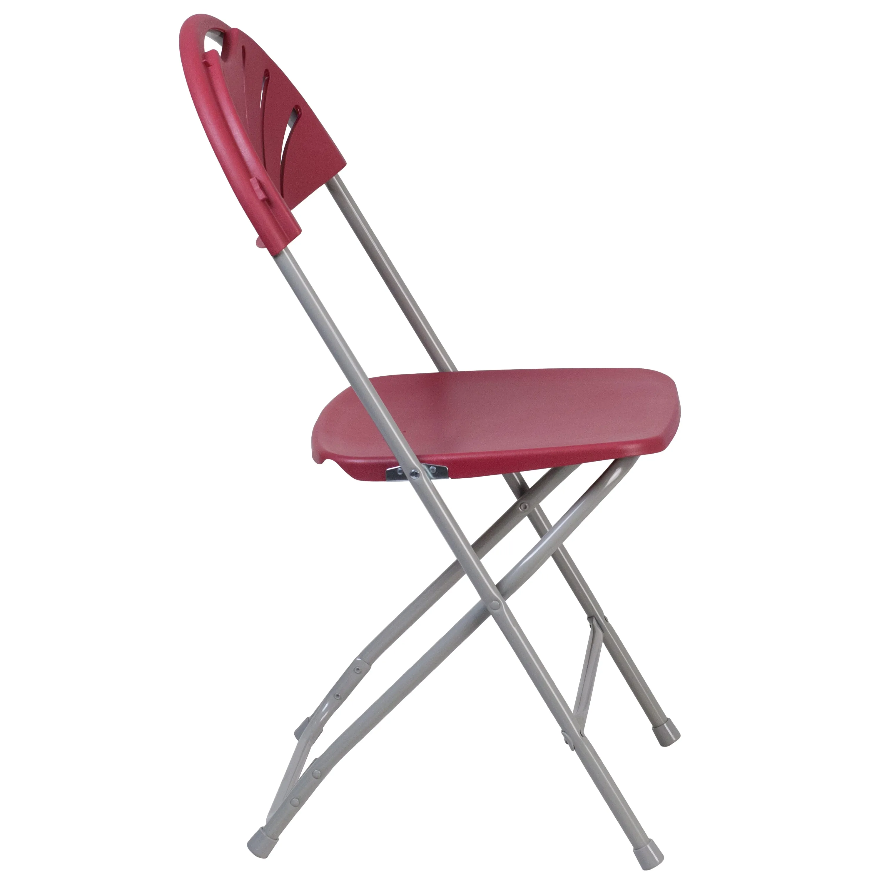 Burgundy Plastic Folding Chair 2-LE-L-4-BUR-GG