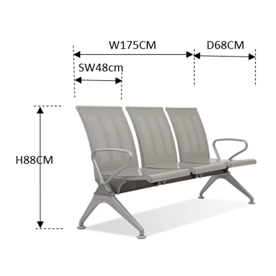 Calix 3 Seater Public Chair