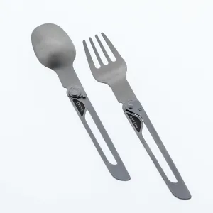 Camping cutlery Quechua MH500 stainless steel, dark gray