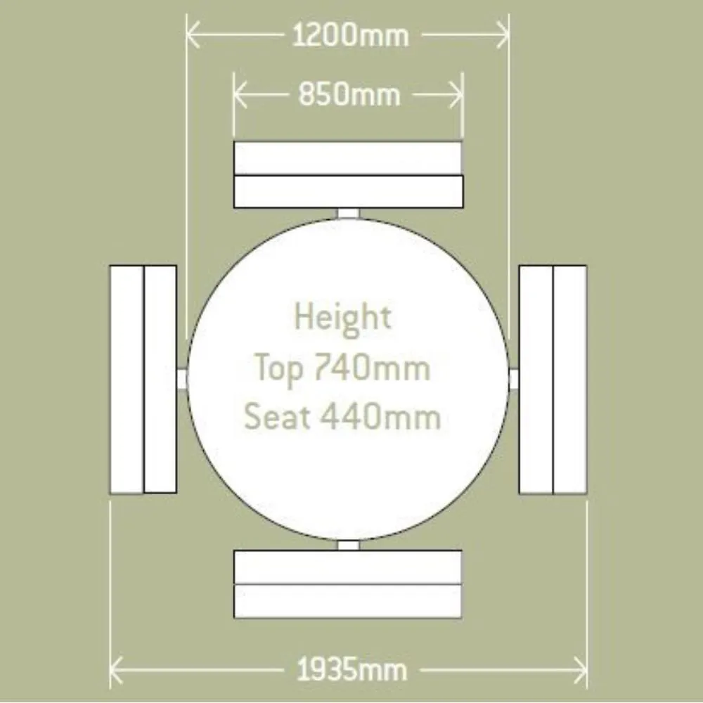 Circular 8 Seater Table