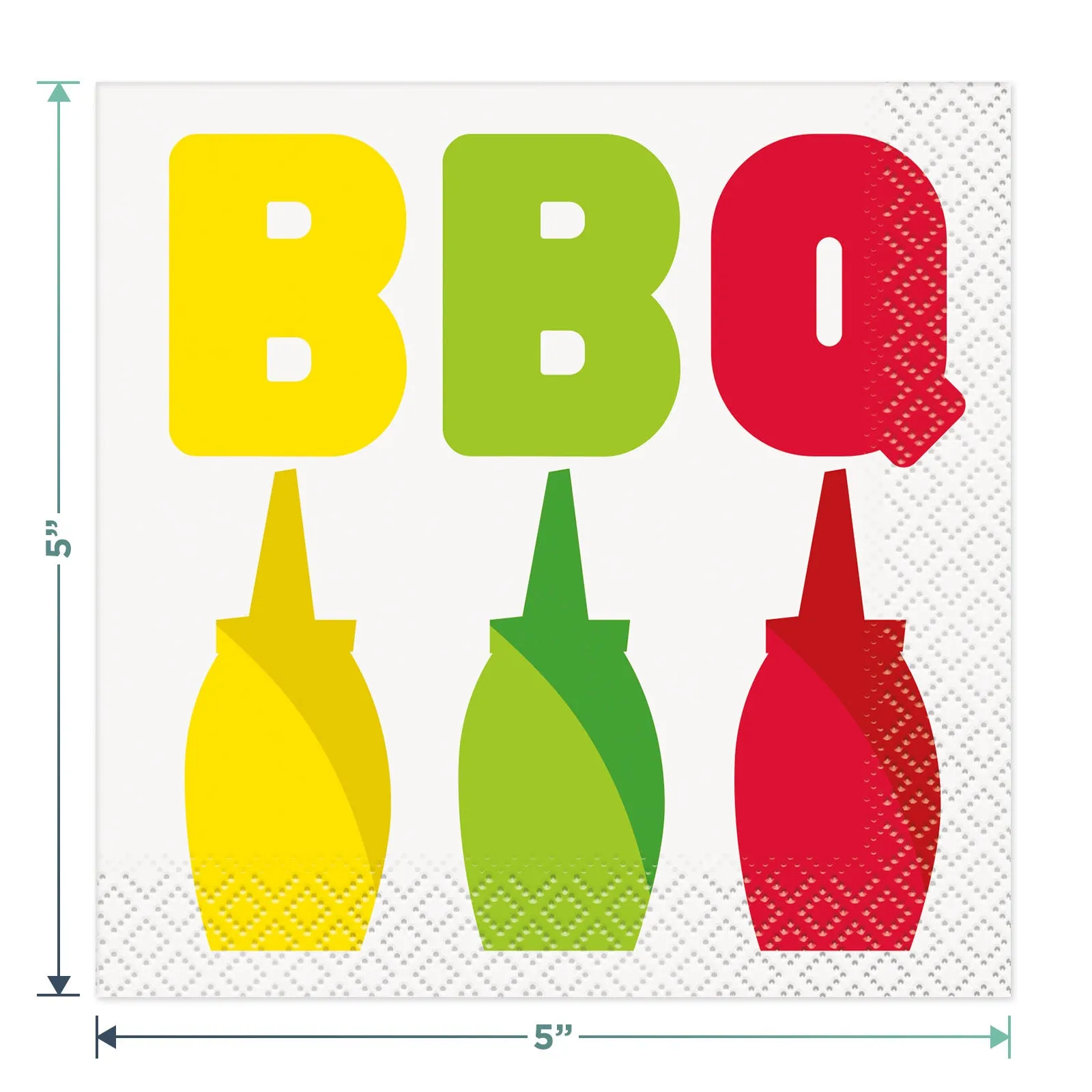 Classic BBQ Party Burger Paper Dessert Plates and Beverage Napkins For Cookouts and Picnics (16 Plates & Napkins)