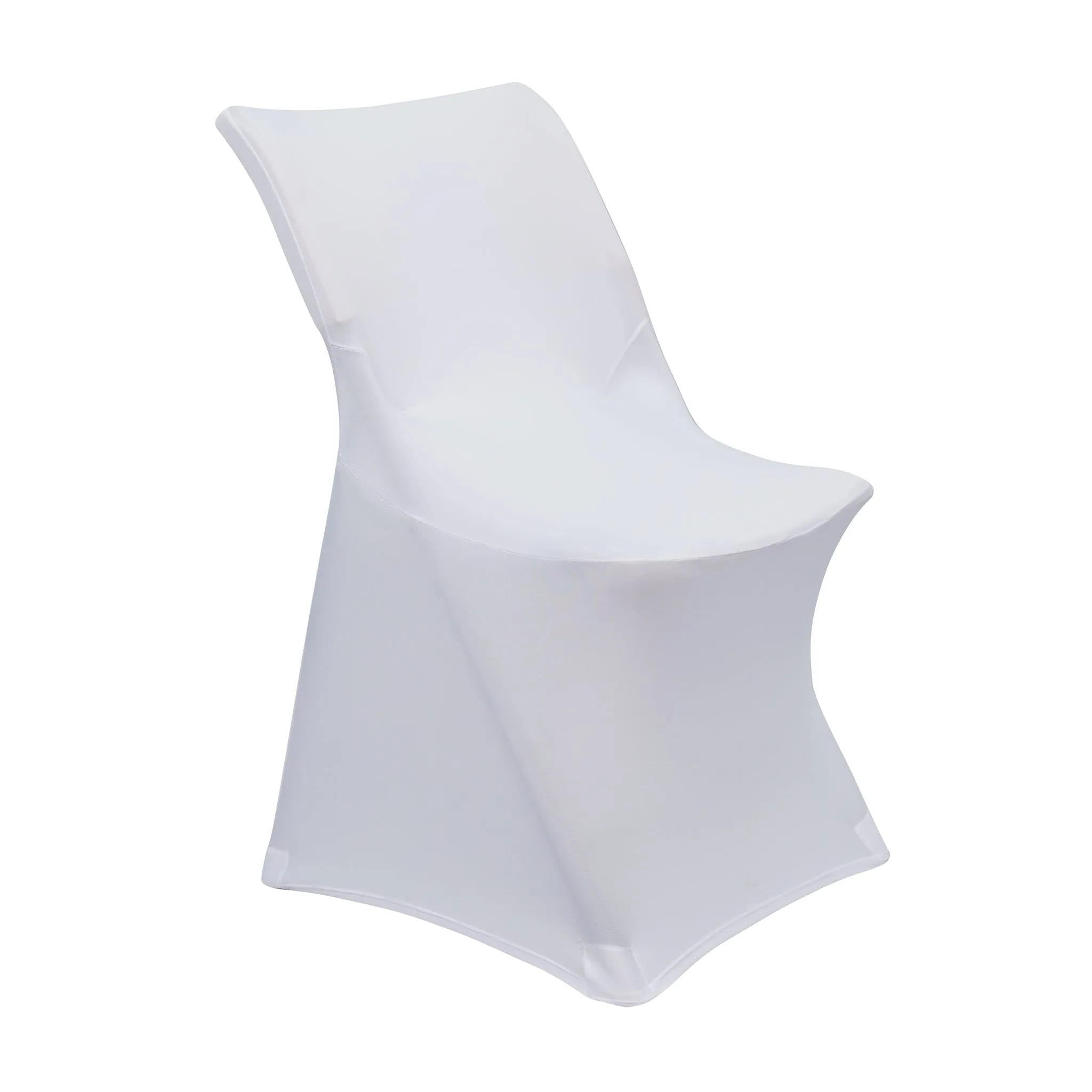 Optimized title: White Classic Spandex Folding Chair Cover