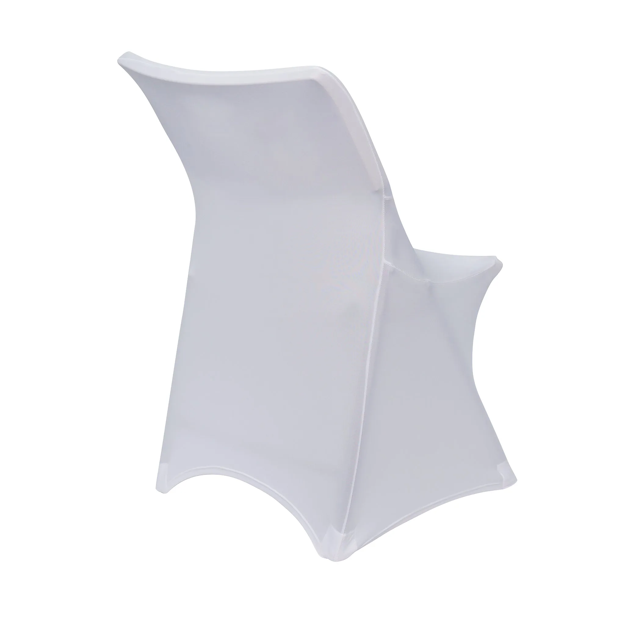 Optimized title: White Classic Spandex Folding Chair Cover