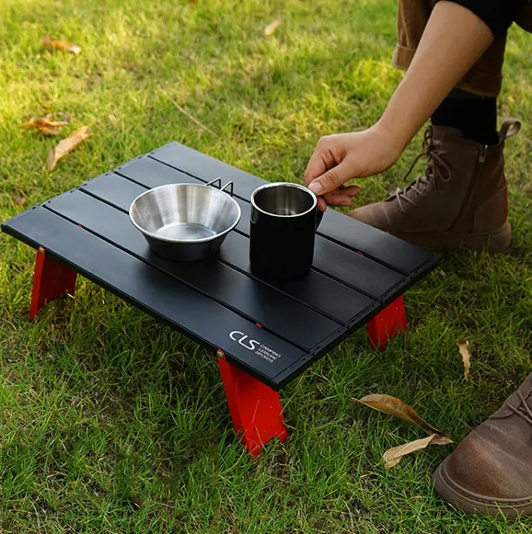 CLS Outdoor Mini Folding Table Camping Tent Table Camping Portable Coffee Table(Red)