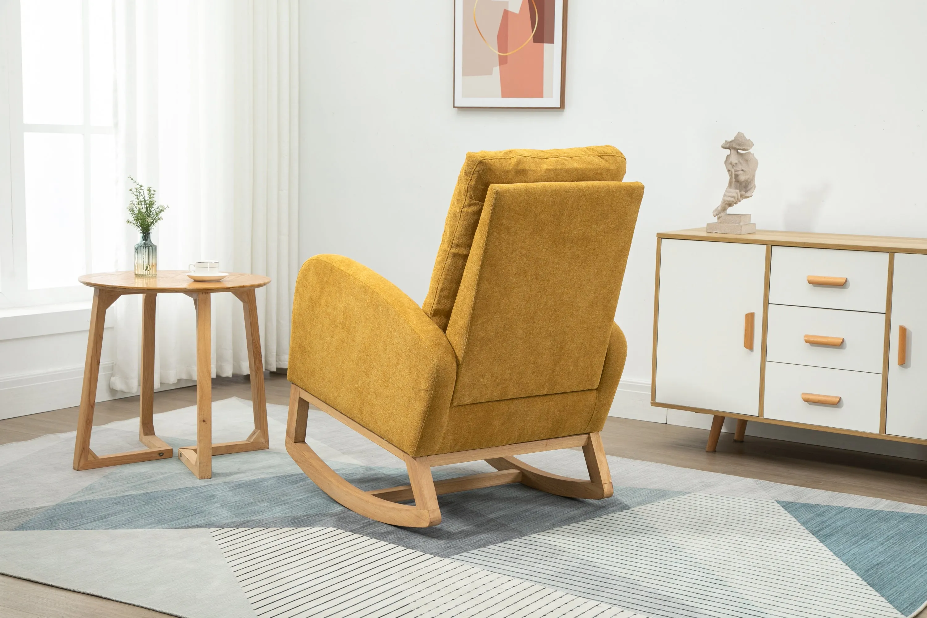 Comfortable Rocking Chair, yellow