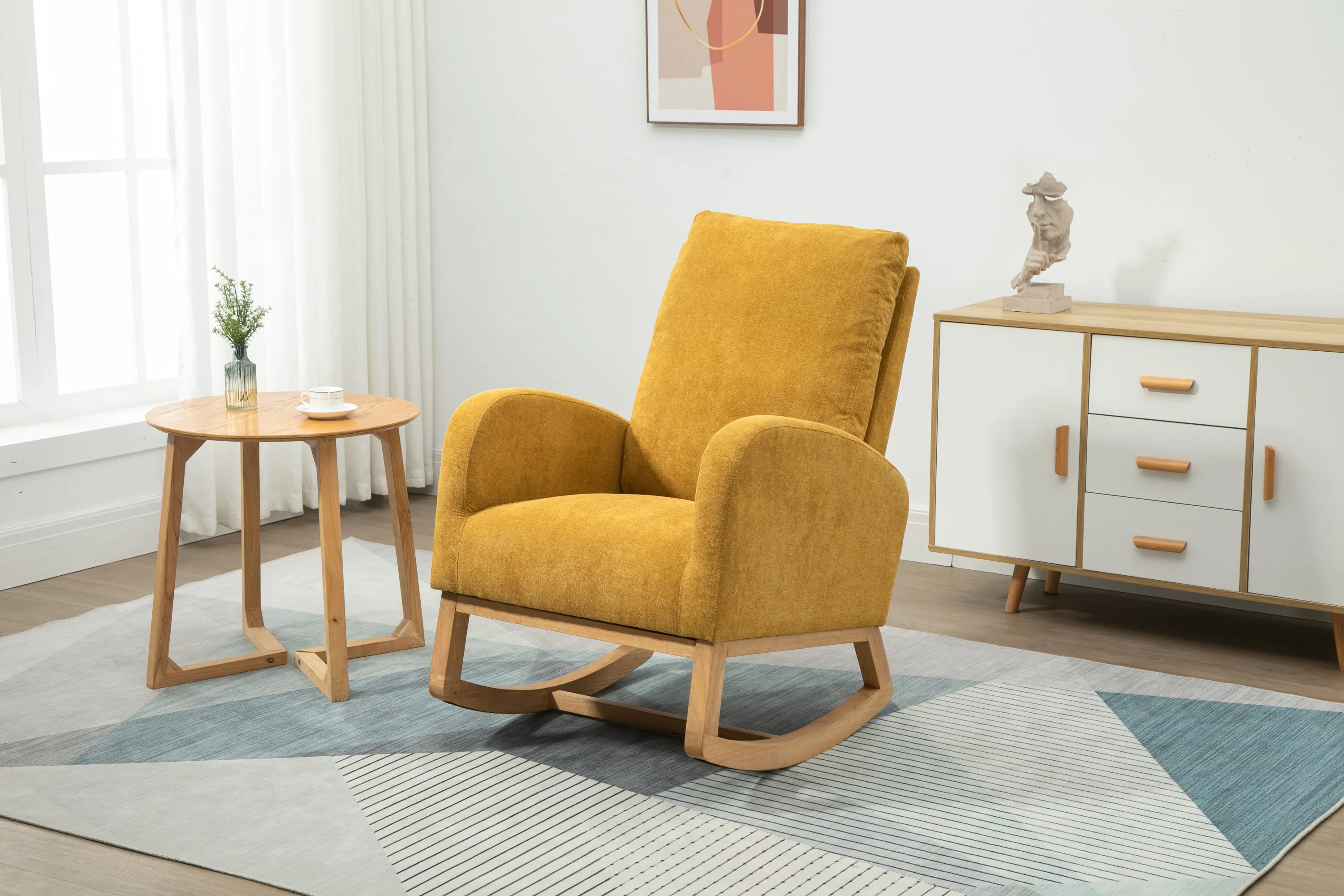 Comfortable Rocking Chair, yellow