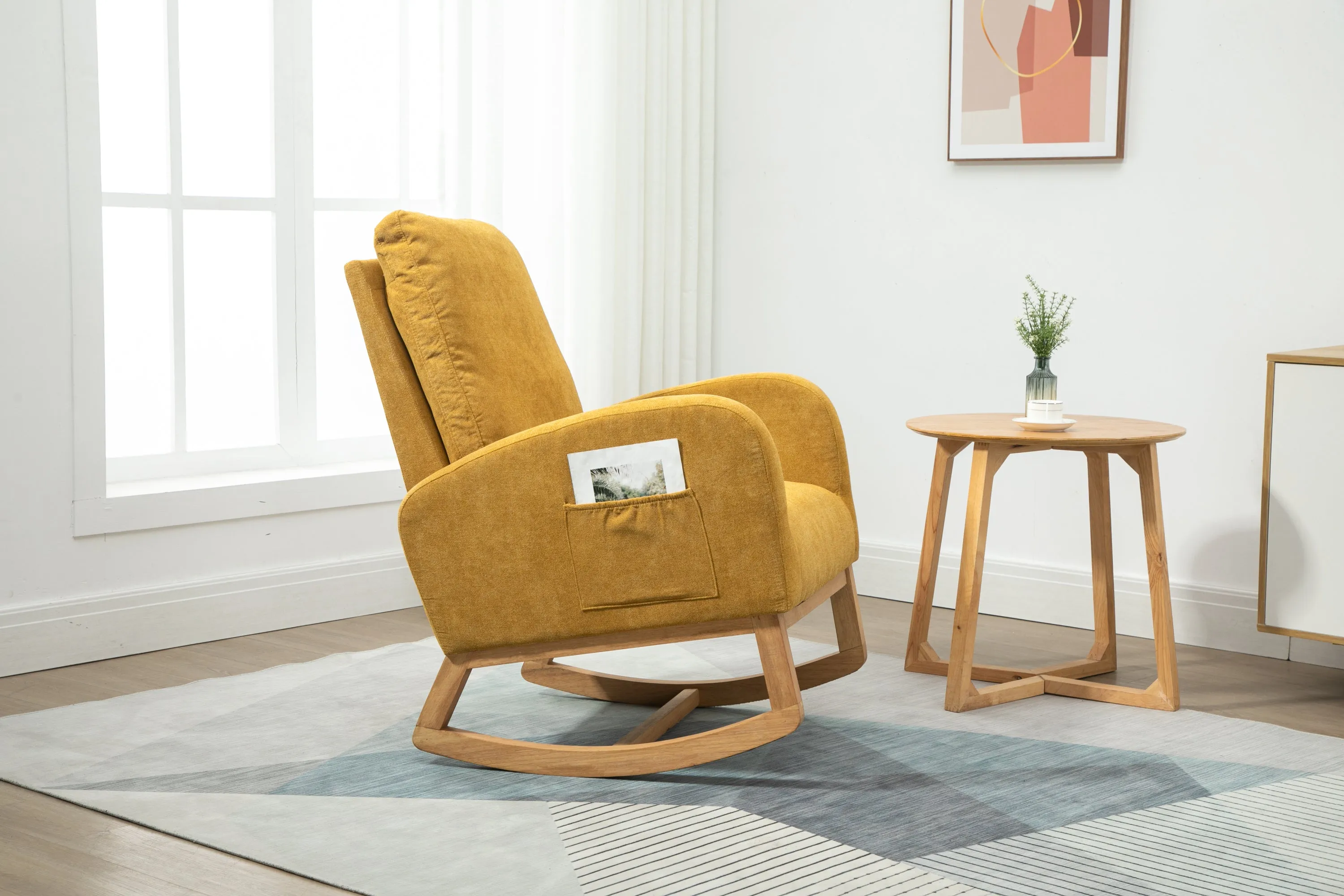 Comfortable Rocking Chair, yellow