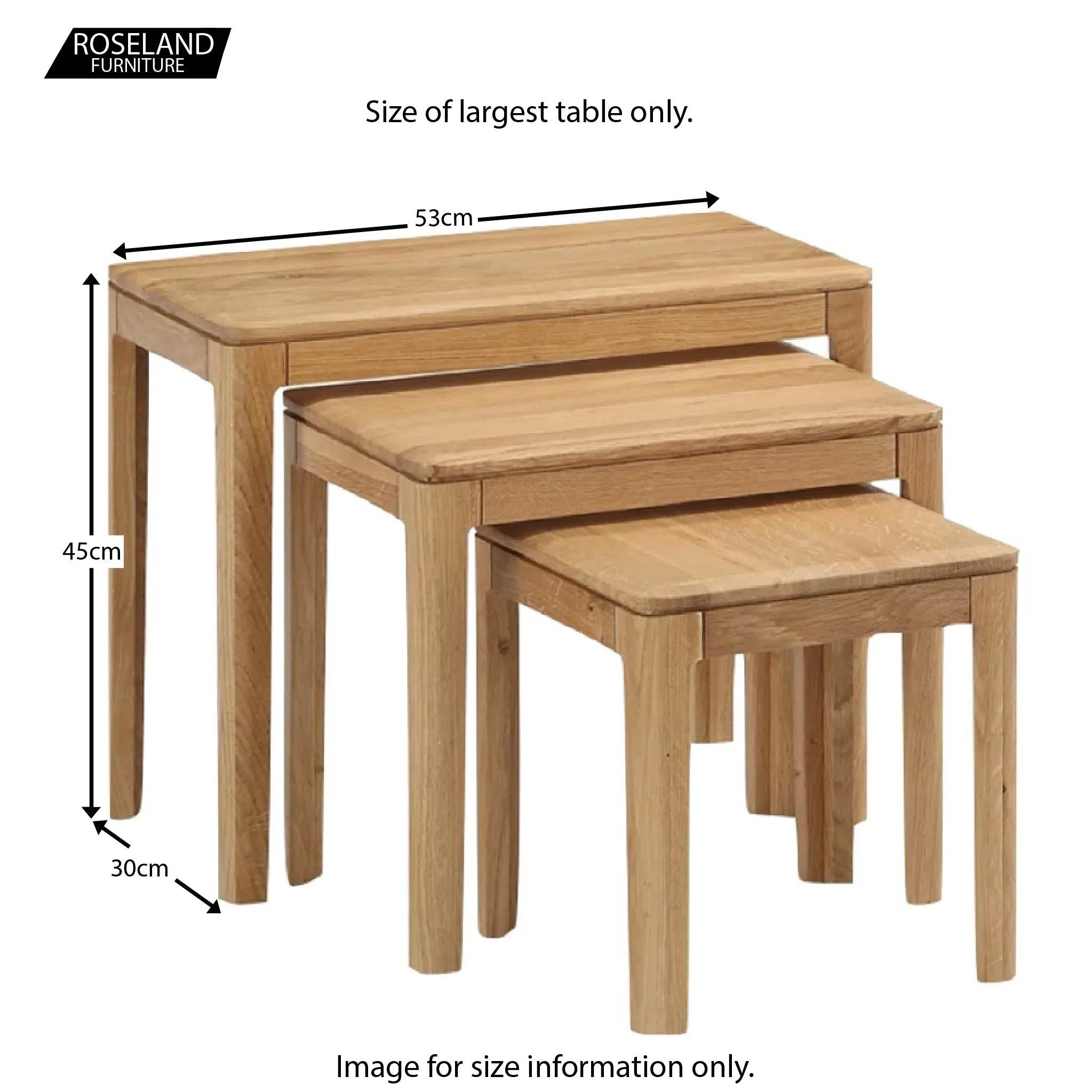 Dunmore Oak Nest of Tables