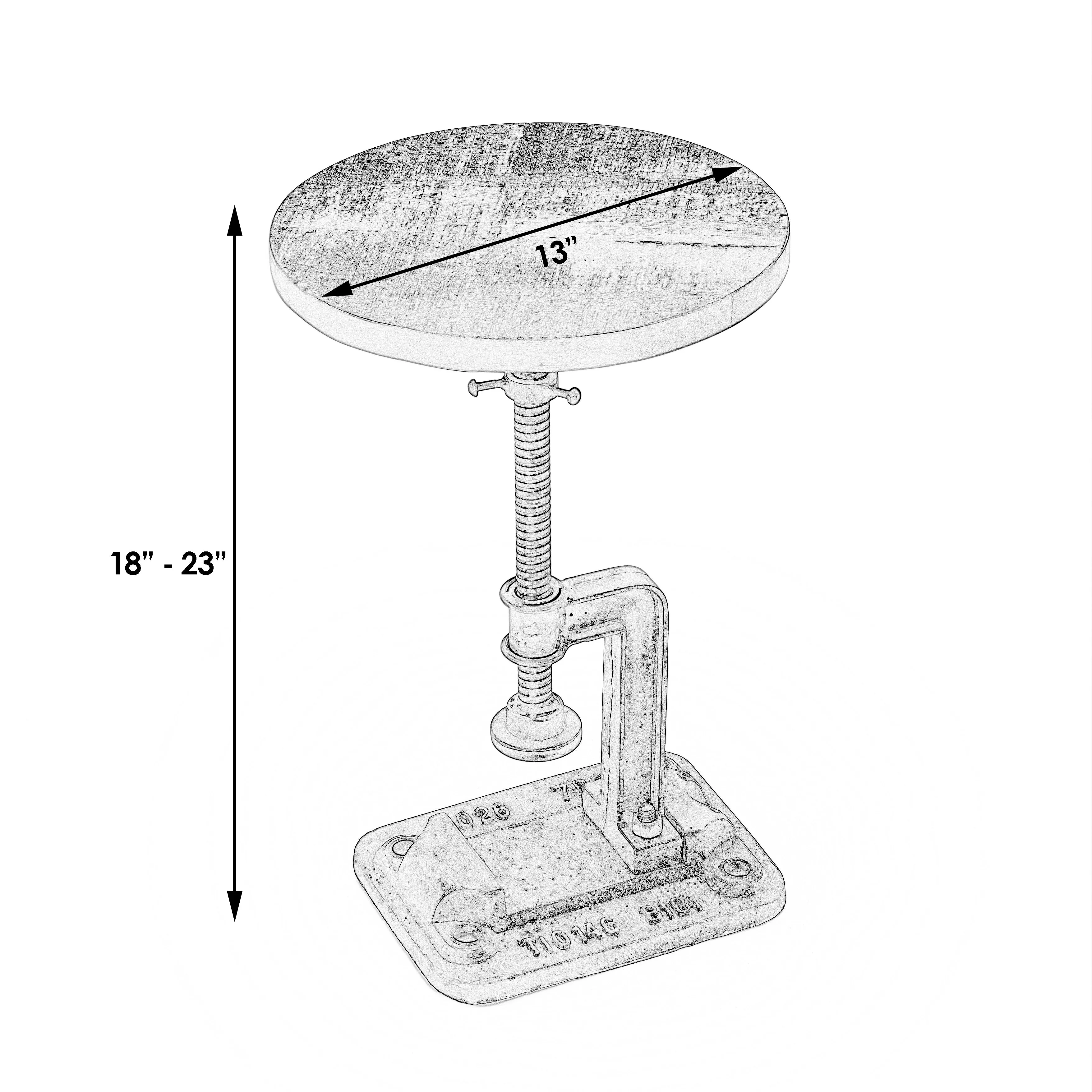 Ellis Adjustable Pedestal Side table in Multi-Color  2539025