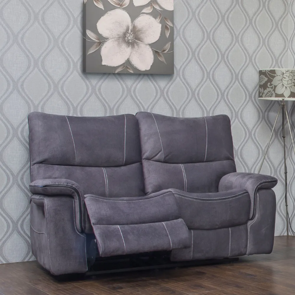 Emilio Dark Grey Reclining Sofa Range by Sofahouse