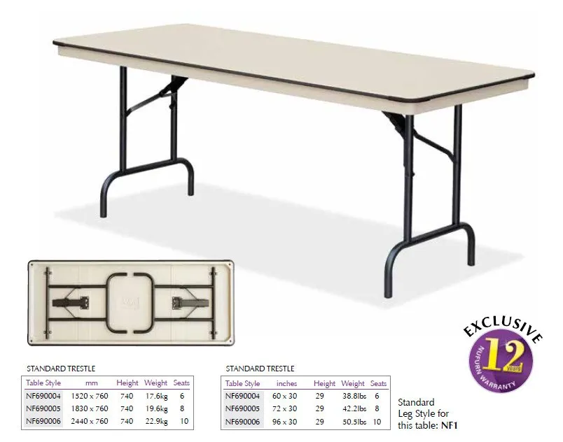 EventPro-Lite - 5ft Trestle Folding Table