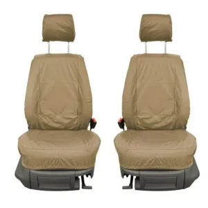 Fiat Doblo Fully Tailored Waterproof Front Single Set Seat Covers 2000 - 2009 Heavy Duty Right Hand Drive Beige