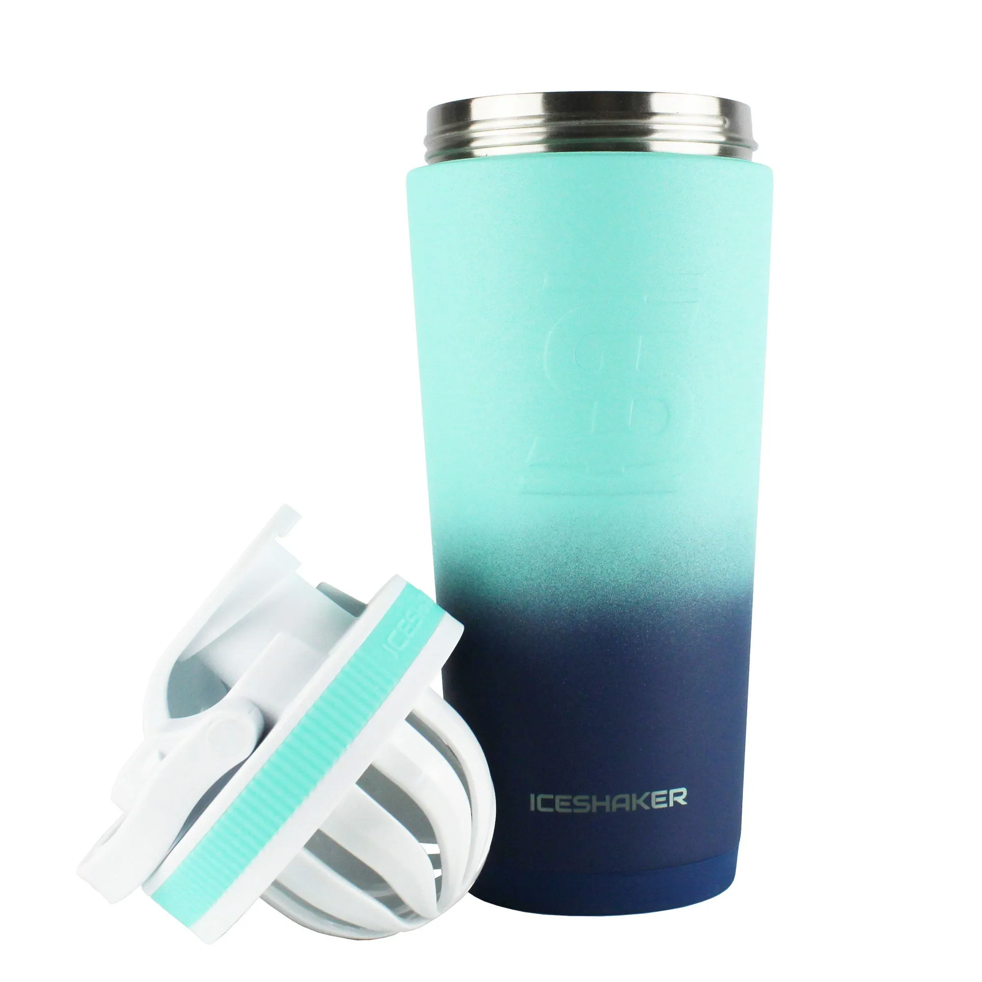 FIT2SERVE 26oz Ice Shaker - Navy Mint Ombre