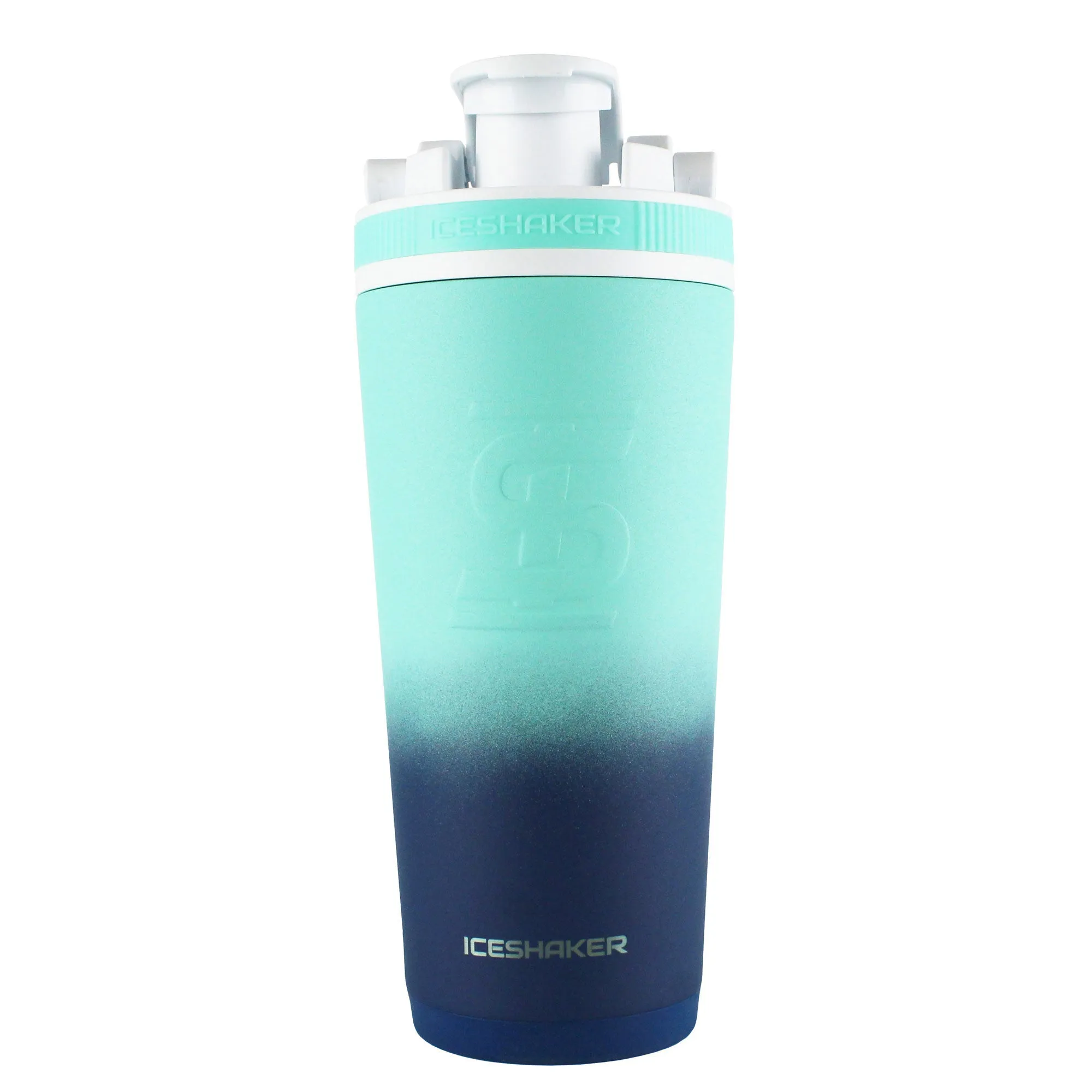 FIT2SERVE 26oz Ice Shaker - Navy Mint Ombre