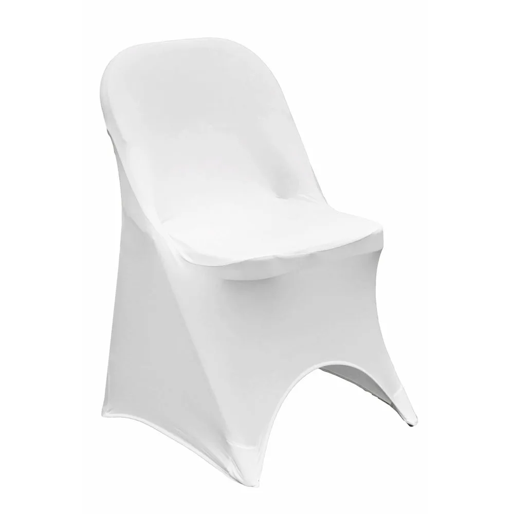 Folding Spandex Chair Cover - White