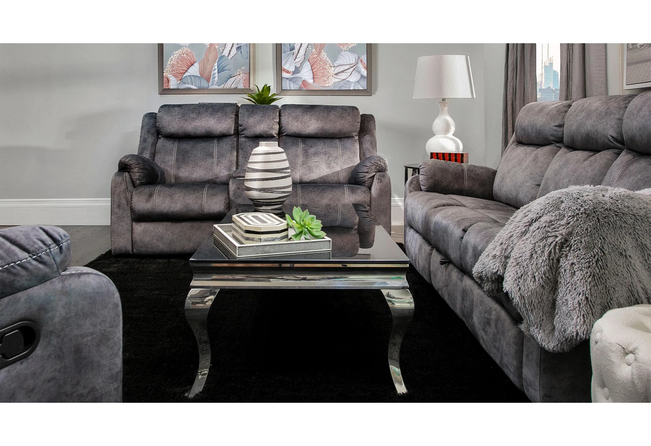 Granite Recliner Sofa & Recliner Set