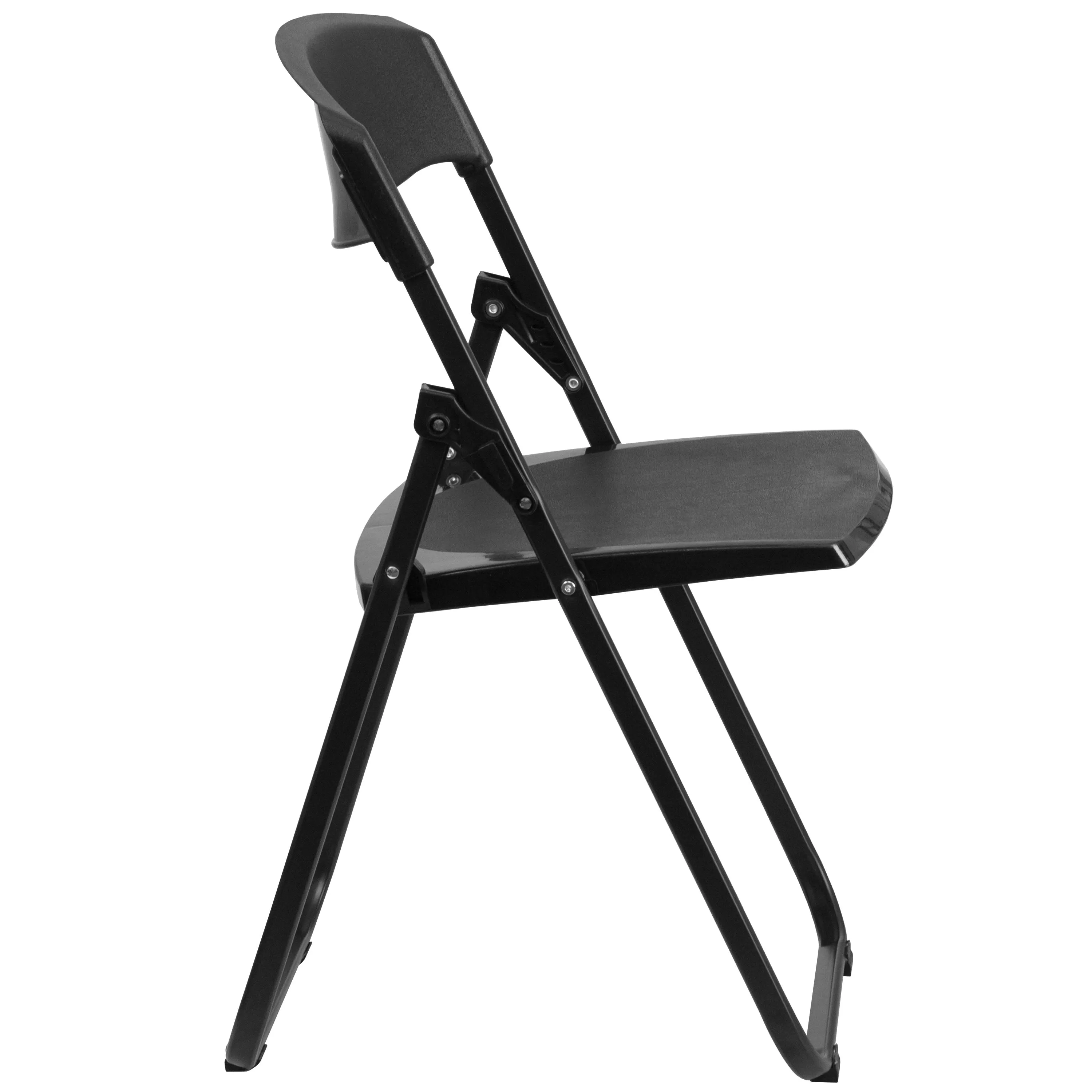 HERCULES Series 500 lb. Capacity Heavy Duty Plastic Folding Chair with Built-in Ganging Brackets