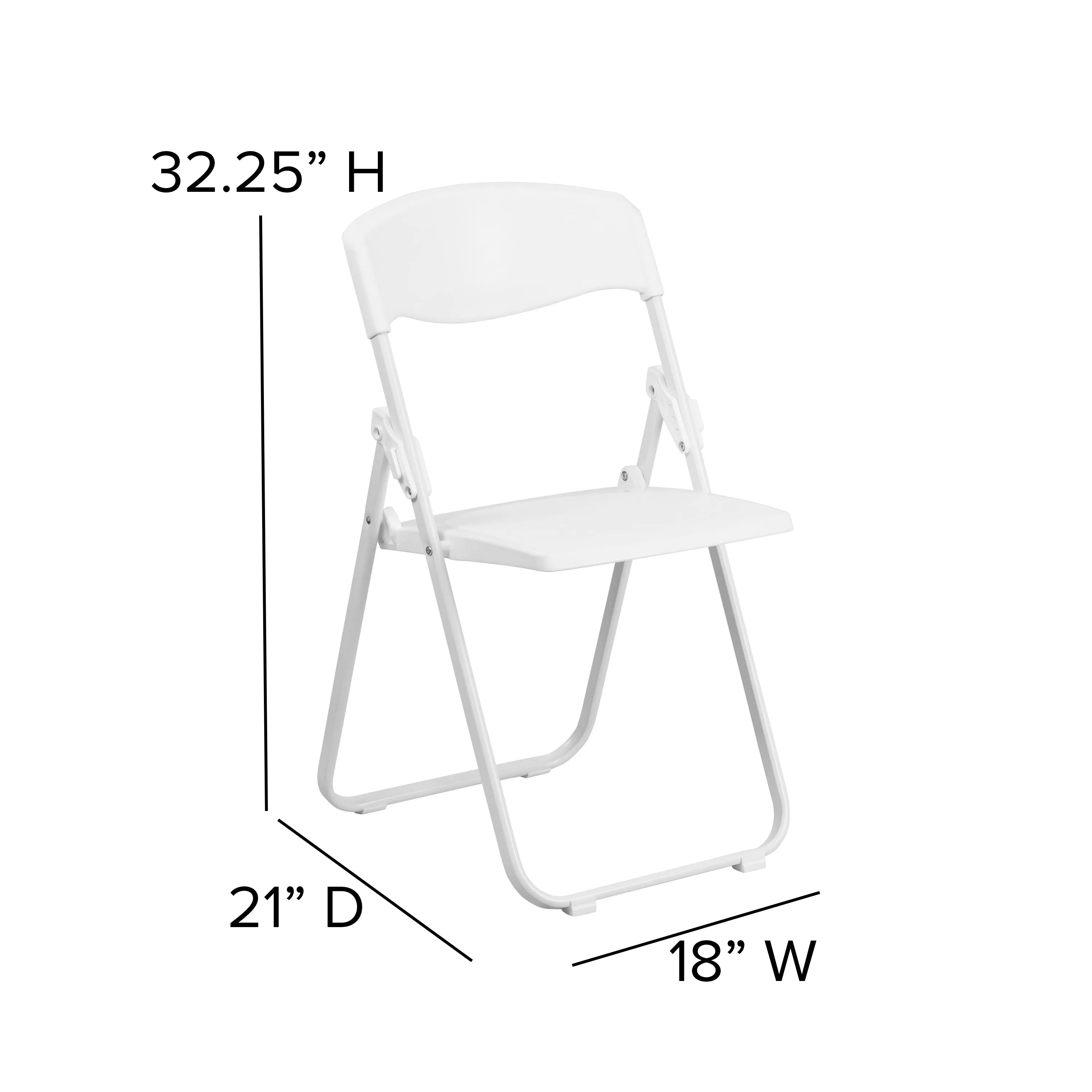 HERCULES Series 500 lb. Capacity Heavy Duty Plastic Folding Chair with Built-in Ganging Brackets