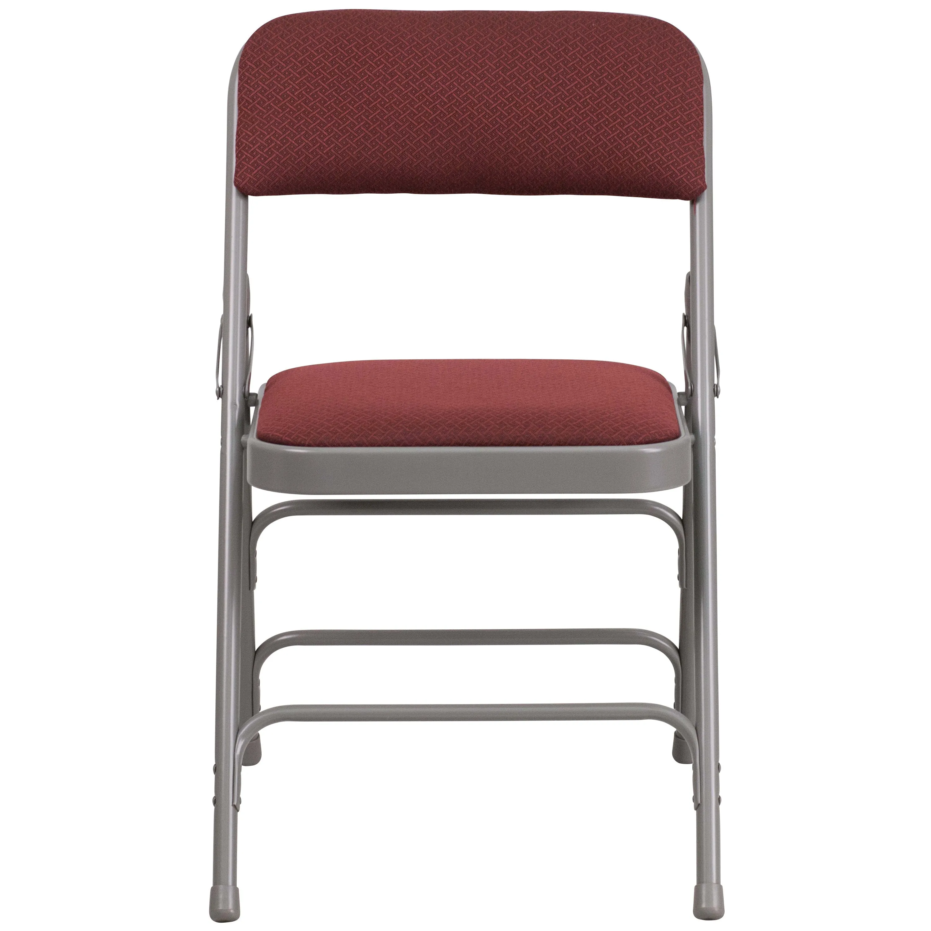 HERCULES Series Curved Triple Braced & Double Hinged Fabric Upholstered Metal Folding Chair